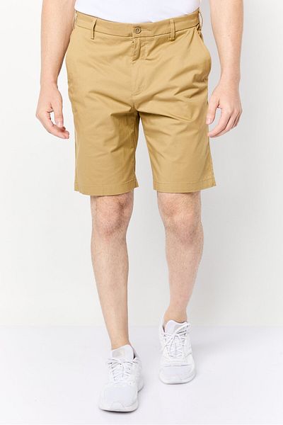 Dockers Men Solid Chino Shorts, Dark Khaki