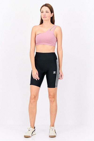 adidas Women Sportswear Fit Brand Logo Outdoor Biker Shorts, Black/white