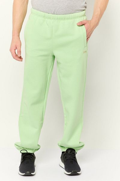 Esprit Men Regular Fit Brand Logo Sweatpants, Light Green