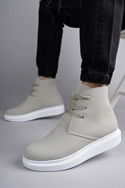 FASHIONLINE Slw207 Oslo Lace-Up Suede Men's Casual Sports Boots Bt - Gray