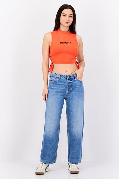 Esprit Women Loose Fit Washed Non-stretchable Retro Jeans, Blue
