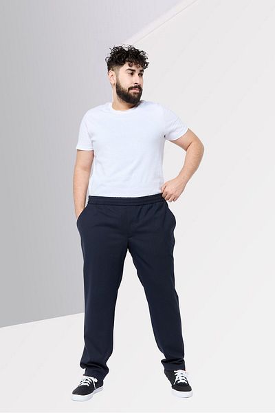 Gant Men Slim Fit Plain Chino Pants, Navy