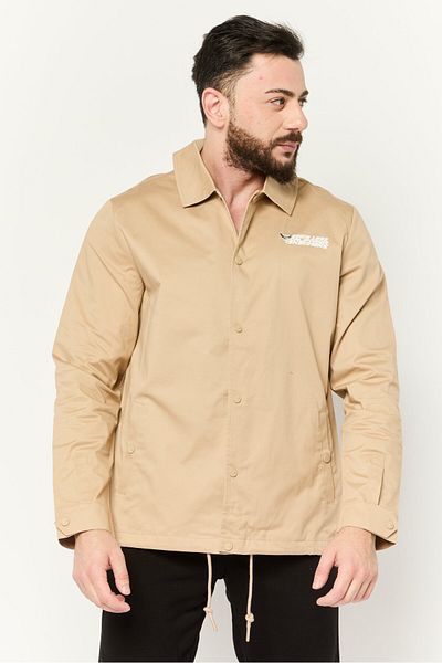 SKECHERS Men Sportswear Fit Long Sleeve Outdoor Woven Jacket, Tan