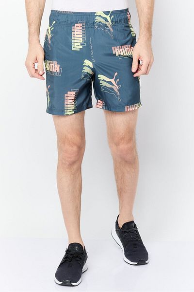 Puma Men Regular Fit Training Shorts, Dark Slate