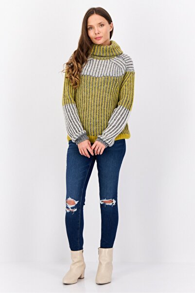 Esprit Women Turtle Neck Knitted Sweater, Multicolor