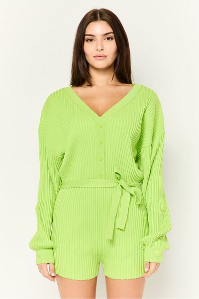 adidas Women Sportswear Fit Long Sleeves Outdoor Playsuits, Green