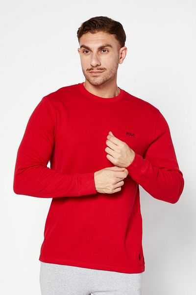 Polo Ralph Lauren Men Crew Neck Embordered Logo Sleepwear Sweatshirts, Red