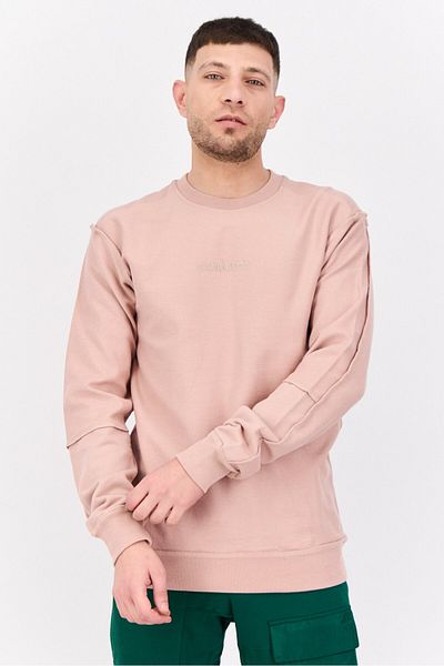 adidas Men Sportswear Fit Long Sleeves Outdoor Sweatshirt, Old Rose
