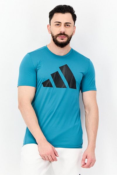 adidas Men Sportswear Fit Short Sleeves Training T-Shirt, Turqouise