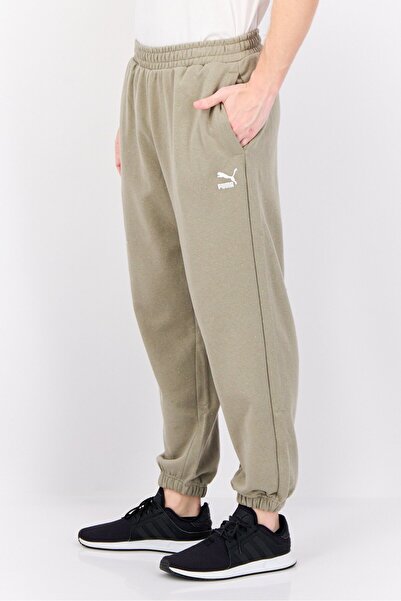 Puma Men Relaxed Fit Outdoor Sweatpants, Light Olive
