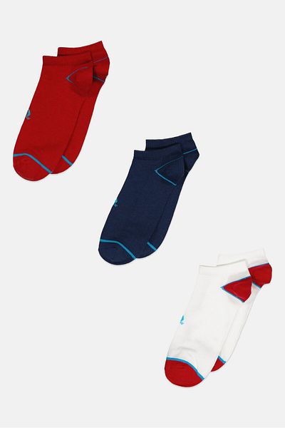 Nordland Men 3 Pairs Light Weight Ankle Socks, Multicolor