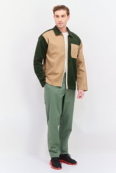 Puma Men Relaxed Fit Long Sleeves Outdoor Shirts, Khaki/ Dark Olive