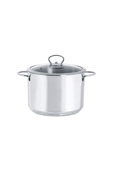 Metalac 1.4l pot with glass lid Kulinaria Metalac, stainless steel, 24cm, 8l