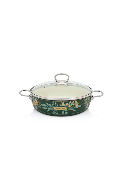 Metalac Oala 4l cu capac Golden Times Metalac, email, 26cm, 4l