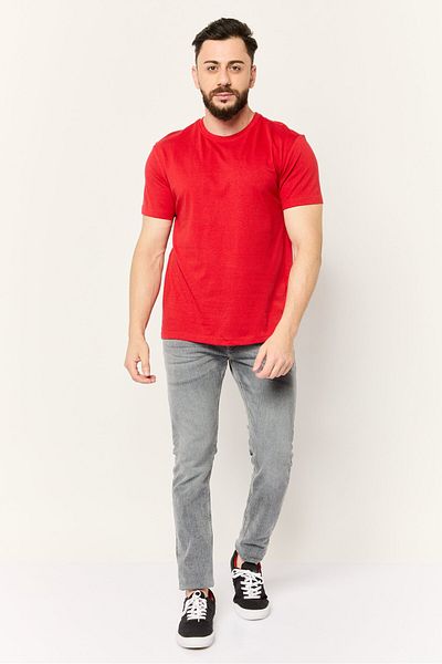 Kangol Men Sportswear Fit Short Sleeves Outdoor T-shirt, Red