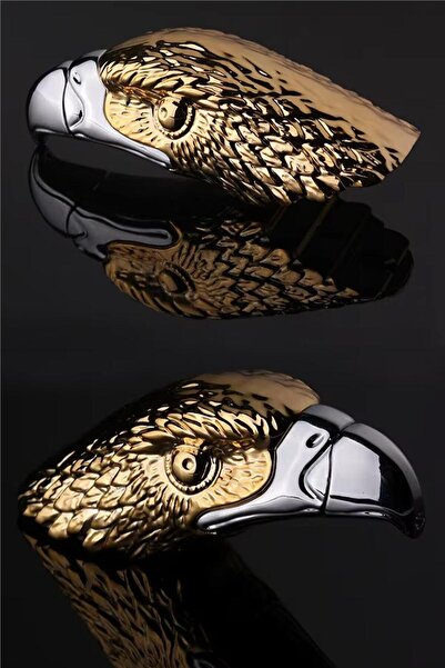 mnt nargile Özel Tasarım Kartal Başı Sarı Gazlı Çakmak - 25CAK023P02