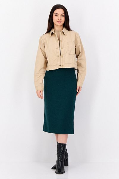 Esprit Women Plain Jacket Shirt, Tan