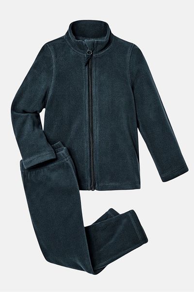 Tchibo Toddler Girl 2 Pieces Plain Sweatshirt Set, Navy