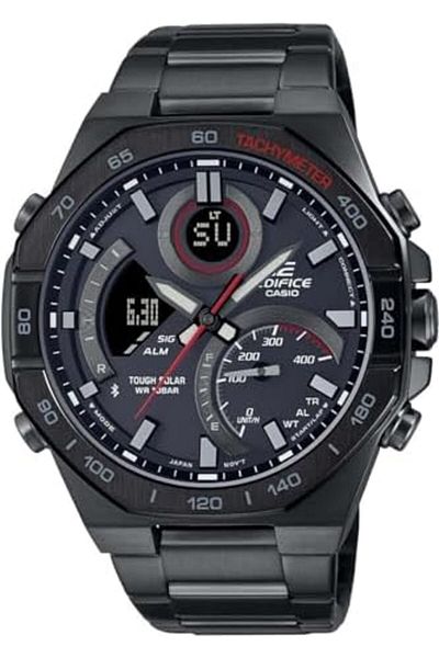 Casio Edifice ECB-950DC-1ADF Bluetooth Solar Men's Watch Black Dial, Stainless Steel, 48mm,