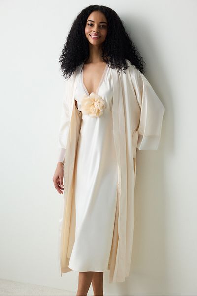 Penti Roses Satin-Creme-Nachthemd