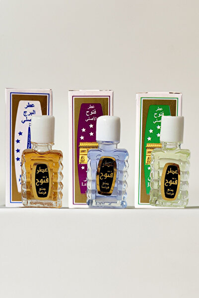 FATTOUH 3 Adet farklı kokular Alburj Parfümü 2,2ml Alburj + Yasemin + Lavende...