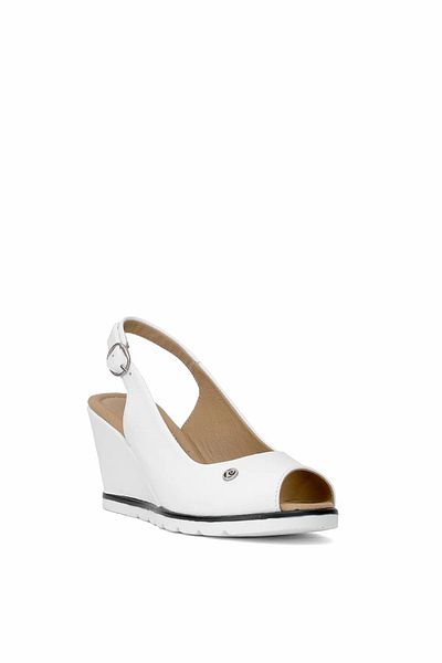 Pierre Cardin Genuine Leather Padded Sole Open Back Comfortable Summer Sandals
