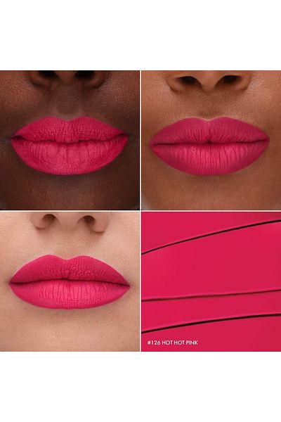 SEPHORA COLLECTION Cream Lip Stain 10HR Liquid Lipstick 126 Hot Hot Pink-Matte Vibrant Hot Pink 5ml