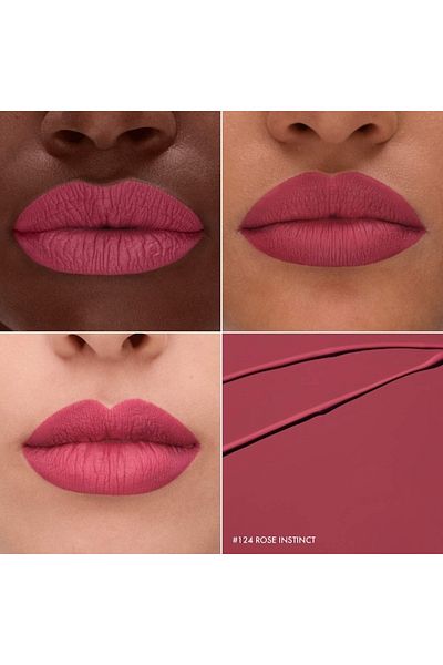 SEPHORA COLLECTION Cream Lip Stain 10HR Liquid Lipstick 124 Rose Instinct - Matte Midtone Rose 5ml