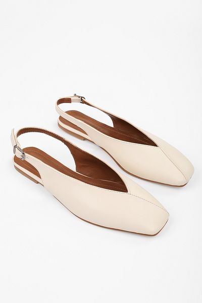 Shoeberry Noya Ecru Skin Ballerina für Damen