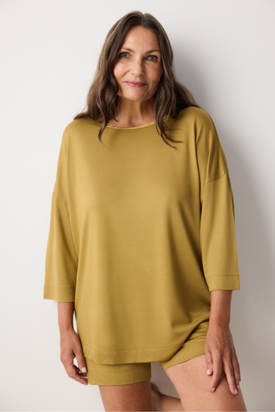 Penti Aging Collagen Sarı Şort Pijama Takımı