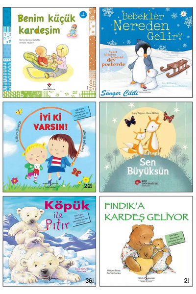 Tübitak Yayınları Benim Küçük Kardeşim + Bebekler Nereden Gelir + İyi Ki Varsın + Sen Büyüksün / Yeni Kardeş Kitapları