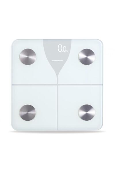 Heinner Έξυπνη ζυγαριά μπάνιου Bluetooth, 180 κιλά, Λευκό σκληρυμένο γυαλί, Ο...