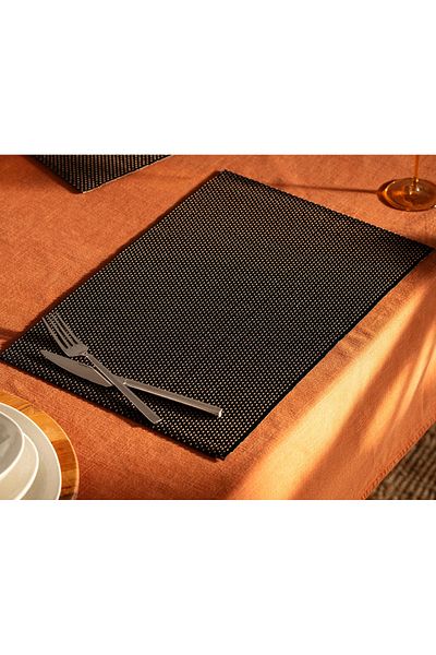 Madame Coco Leva American Service Bamboo Black 4 Pieces 30 X 45 cm