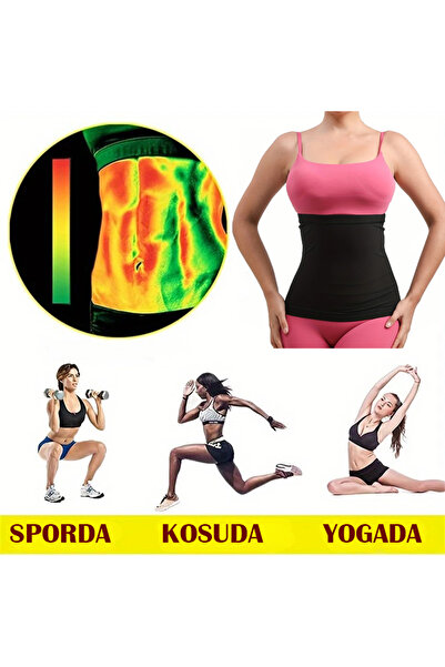 SAUNA SUIT Waist Tummy Control Belt - Thermal Belt for Exercise, Yoga, Fitness, and Sauna
