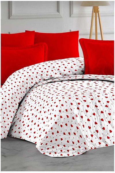 MORRİVAL Cotton single Double sided Bedspread with Cap - Pike 155 x 230