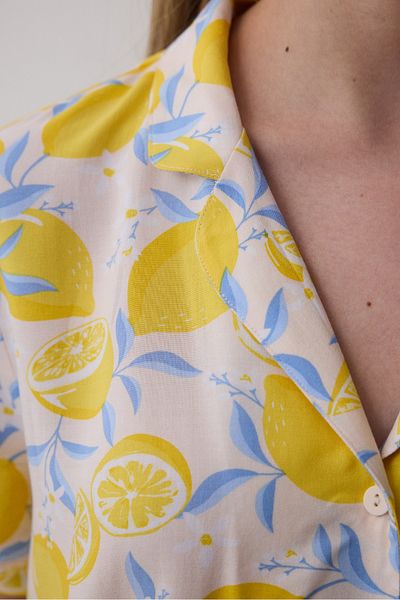 Penti Lemons Chally Koszula Szorty Wielokolorowy Zestaw Piżamowy