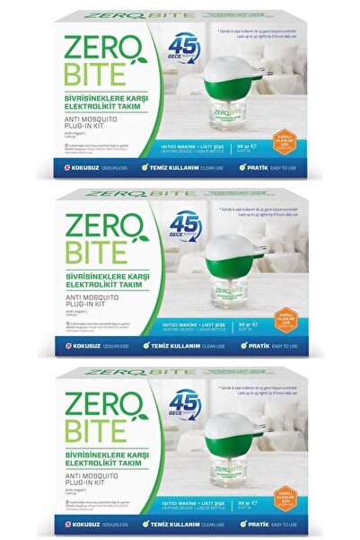 Zero Bite Elektrolikit Makine+Yedek 45 Gece x 3 Adet