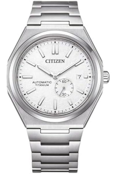 Citizen Citizen Zenshin NJ0180-80A Automatic Men's Watch White Dial, Super Titanium, 40.5mm, 100m WR