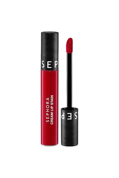 SEPHORA COLLECTION Cream Lip Stain - Matte Liquid Lipstick 129 Risky Red - Matte Cool Tone Red 5ml
