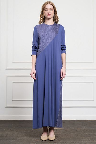Nuss Indigo Zipper Detail Dress 2054