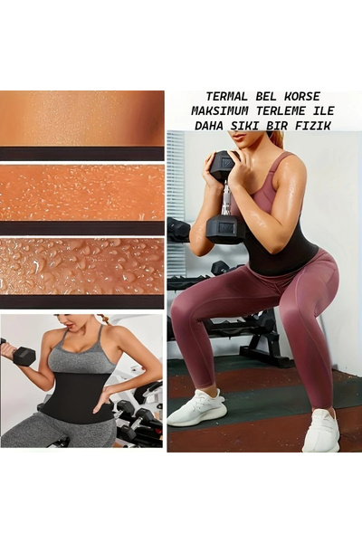 Fitness Belt Adjustable Thermal Waist Trainer Belt with Maximum Sweating