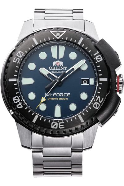 Orient M-Force RA-AC0L07L00B Automatic Men's Watch Blue Dial, Stainless Steel, 45mm, 200m ISO
