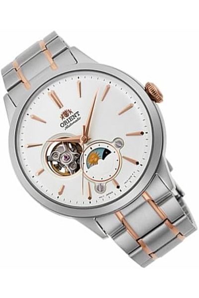 Orient Sun & Moon RA-AS0101S10B Automatic Men's Watch White Dial, Two-Tone , 41.5mm, 30m