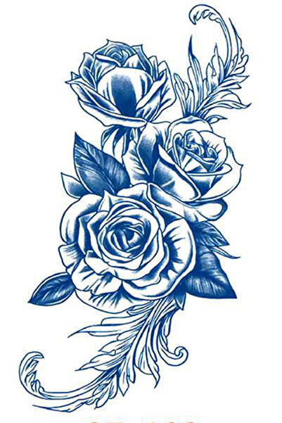 TAKIŞTIR Çiçek Figürlü 12 Saat Sonra Kararan Geçici Dövme Tattoo