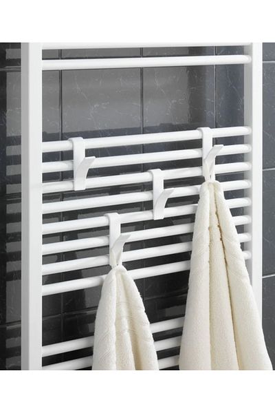 Wenko Set 6 carlige pentru calorifer Wenko, Polipropilena, Alb