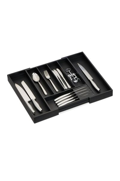 Relaxdays Οργανωτής μαχαιροπίρουνων, επεκτεινόμενος, 7 διαμερίσματα, 5 x 32,5...