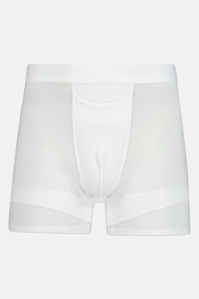 Tommy John Men 2 Pieces 9 Inseam Plain Boxer Briefs, Black/White