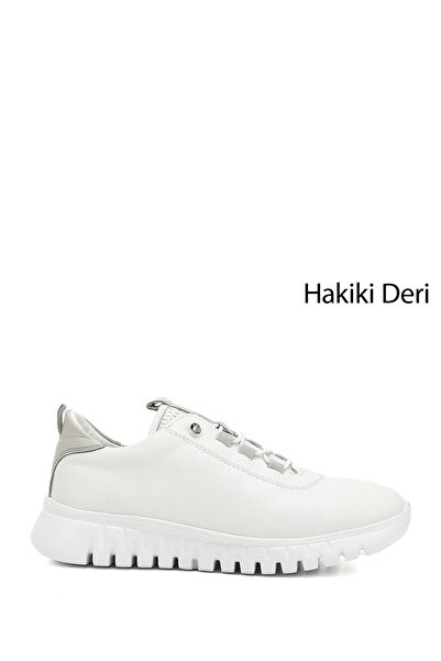 GÖNDERİ(R) Жіночі білі гумові шнурівки з натуральної шкіри
