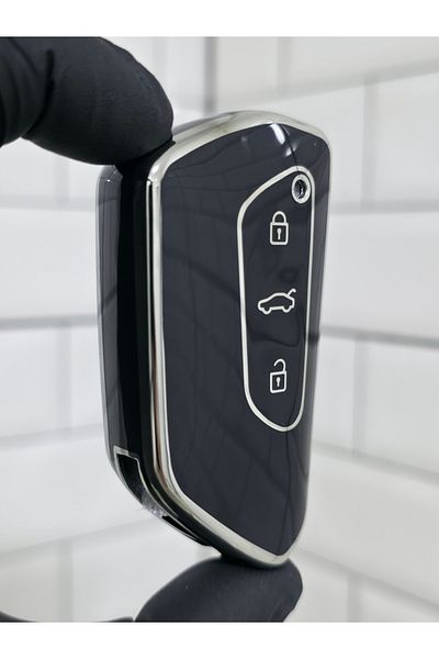 BARKAS ELEKTRONİK Cupra Formentor Leon Smart Nano Key Case - Shaped Black Silver