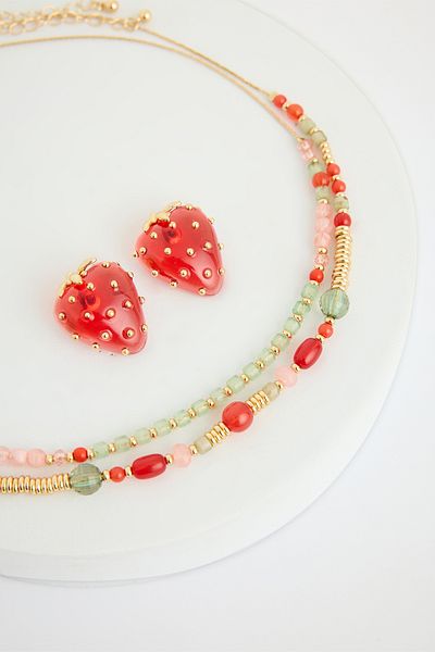Penti Beeren-Gold-Halsketten-Set